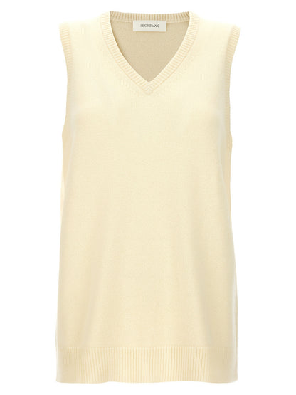 Gilet senza maniche in lana bicolore Sportmax