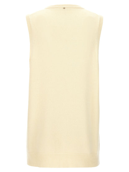 Gilet senza maniche in lana bicolore Sportmax