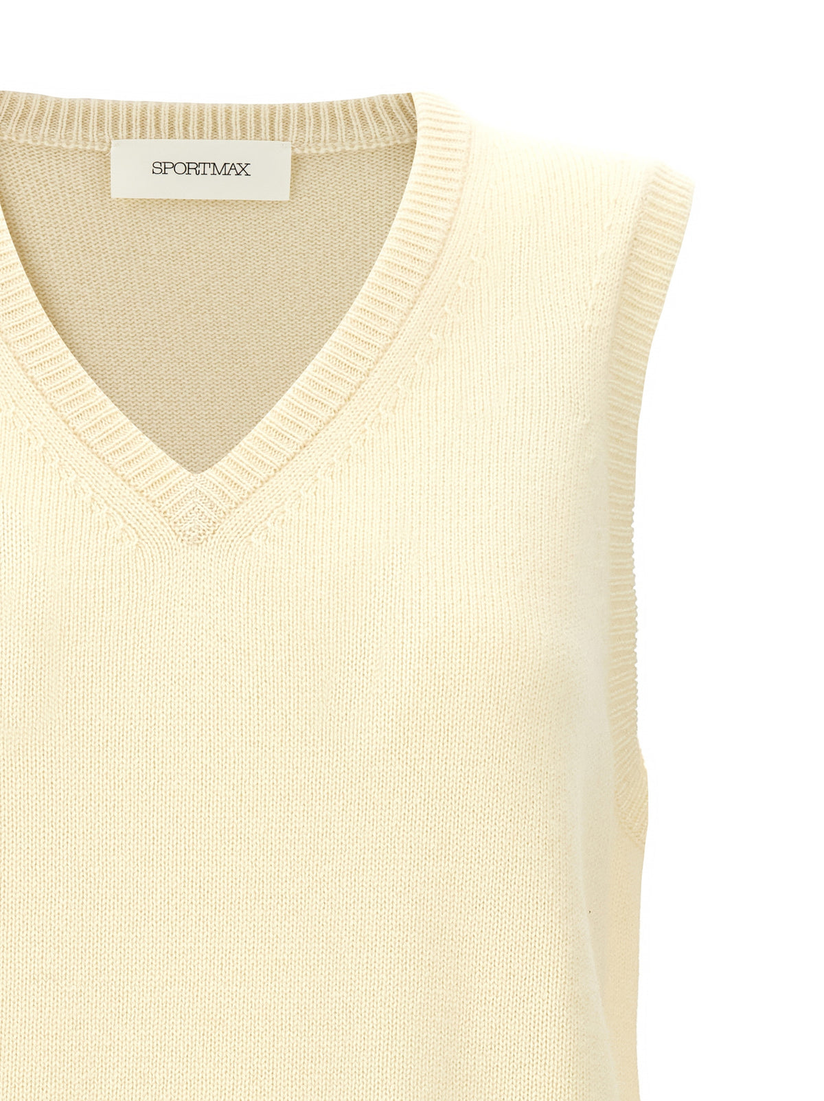 Gilet senza maniche in lana bicolore Sportmax