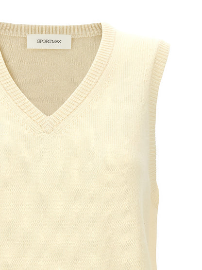 Gilet senza maniche in lana bicolore Sportmax