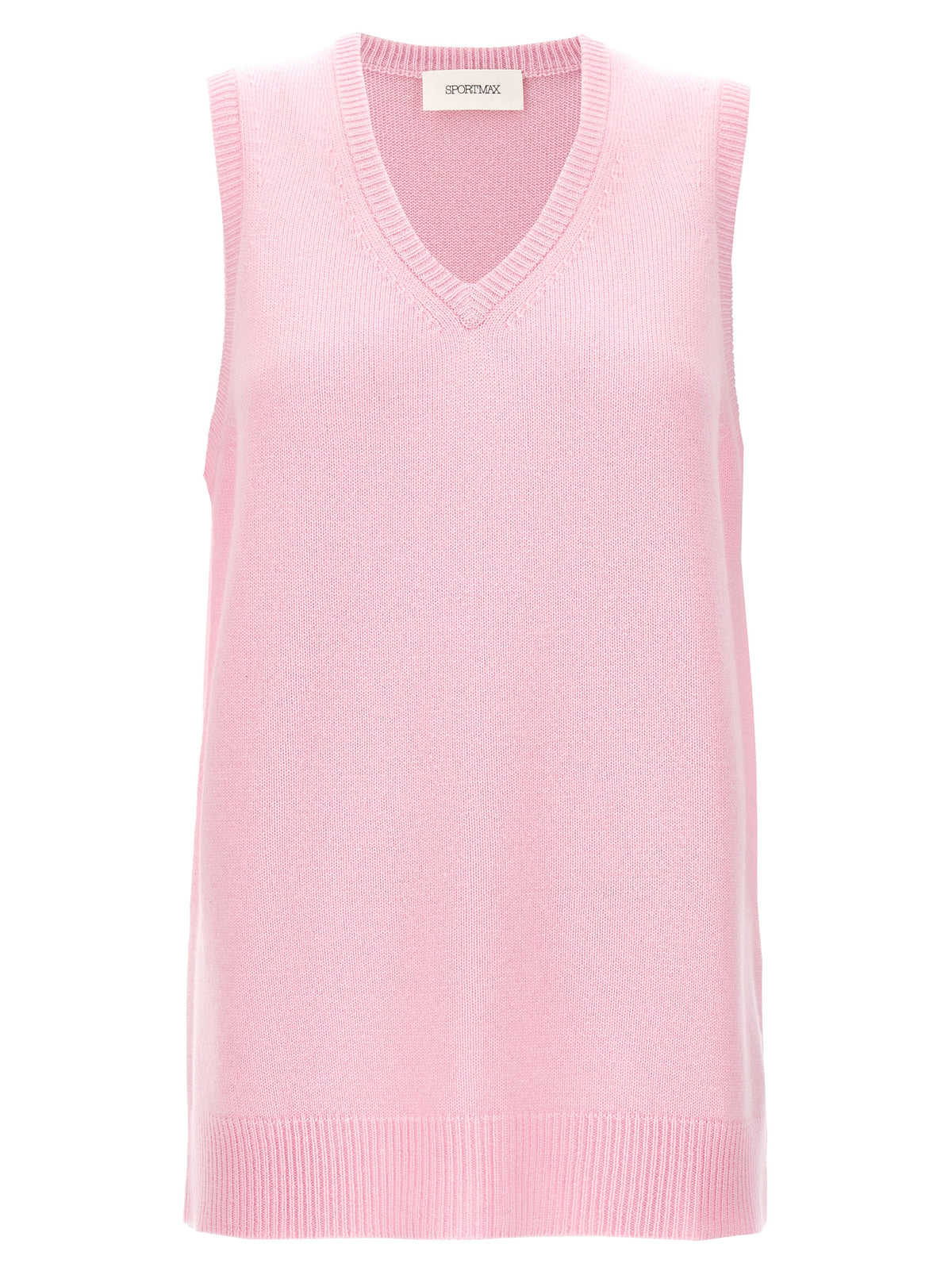 Veste sans manches en laine multicolore Sportmax