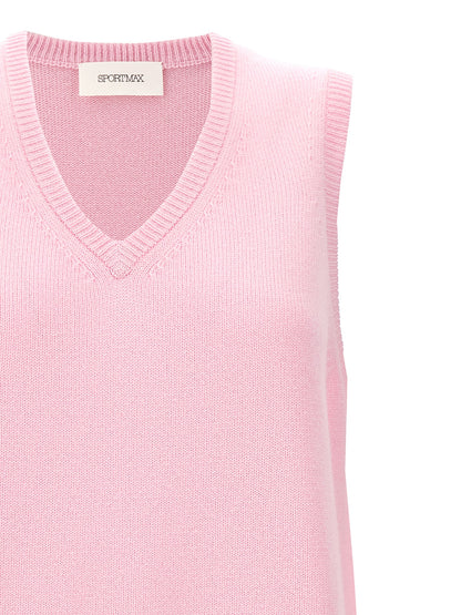 Veste sans manches en laine multicolore Sportmax