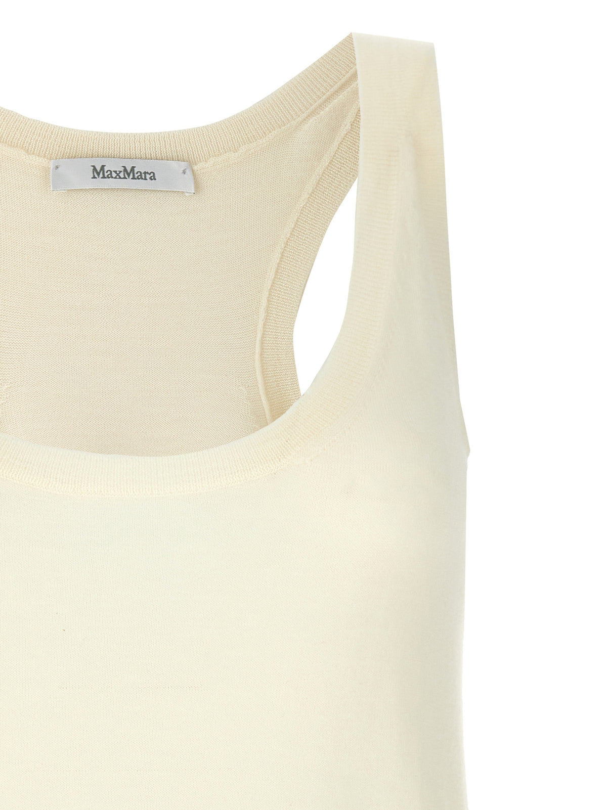 Camisetas sin mangas Max Mara de cachemir blanco