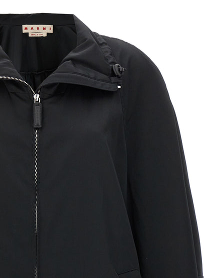 Parka Marni in poliestere nero