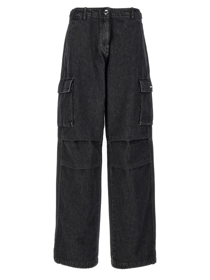 Jeans in denim di cotone nero Coperni