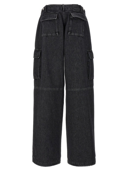 Jeans in denim di cotone nero Coperni