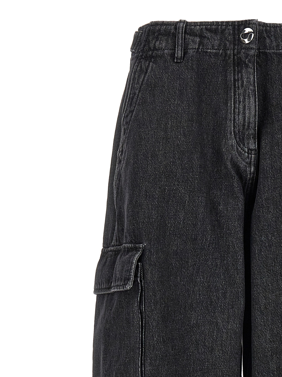 Jeans in denim di cotone nero Coperni