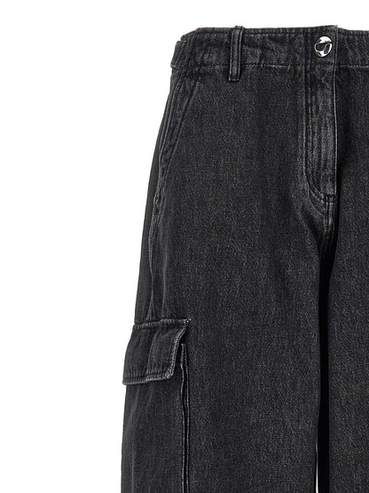 Jeans in denim di cotone nero Coperni