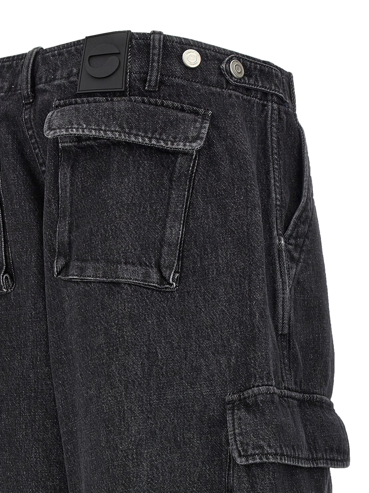 Jeans in denim di cotone nero Coperni