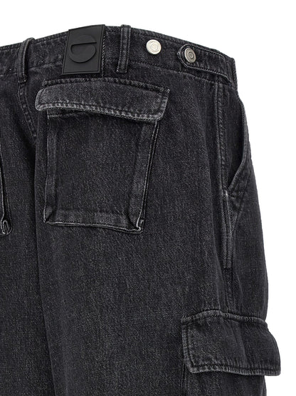Jeans in denim di cotone nero Coperni