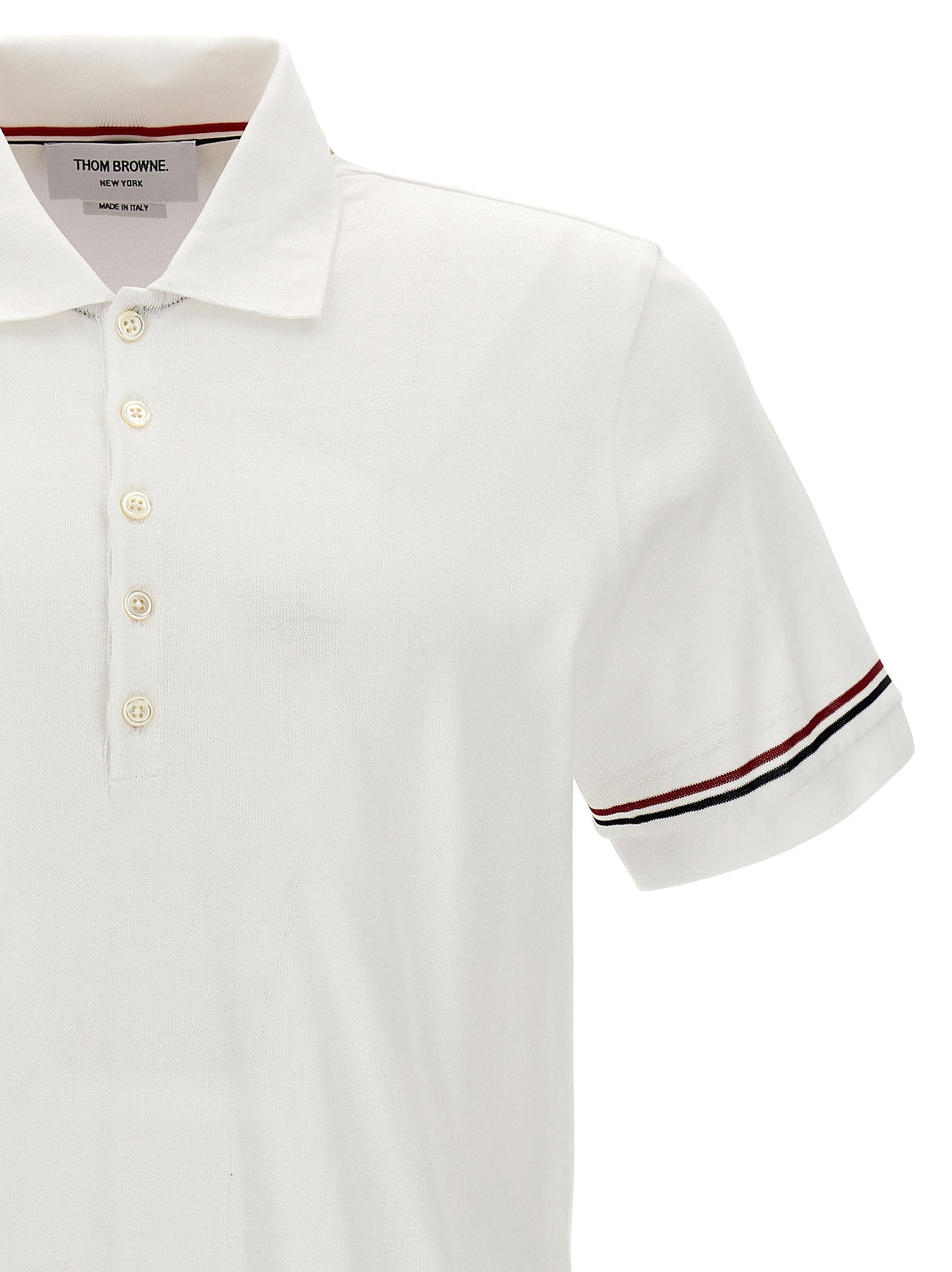 Polo Thom Browne in cotone bianco