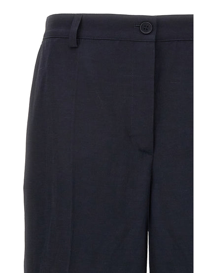 Pantaloni casual P.A.R.O.S.H. in viscosa blu