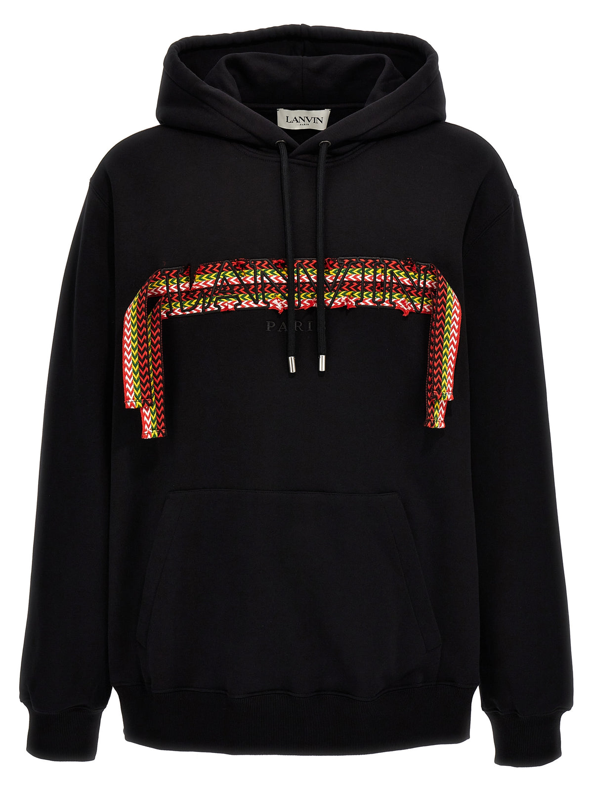 Sweat-shirt noir en coton Lanvin