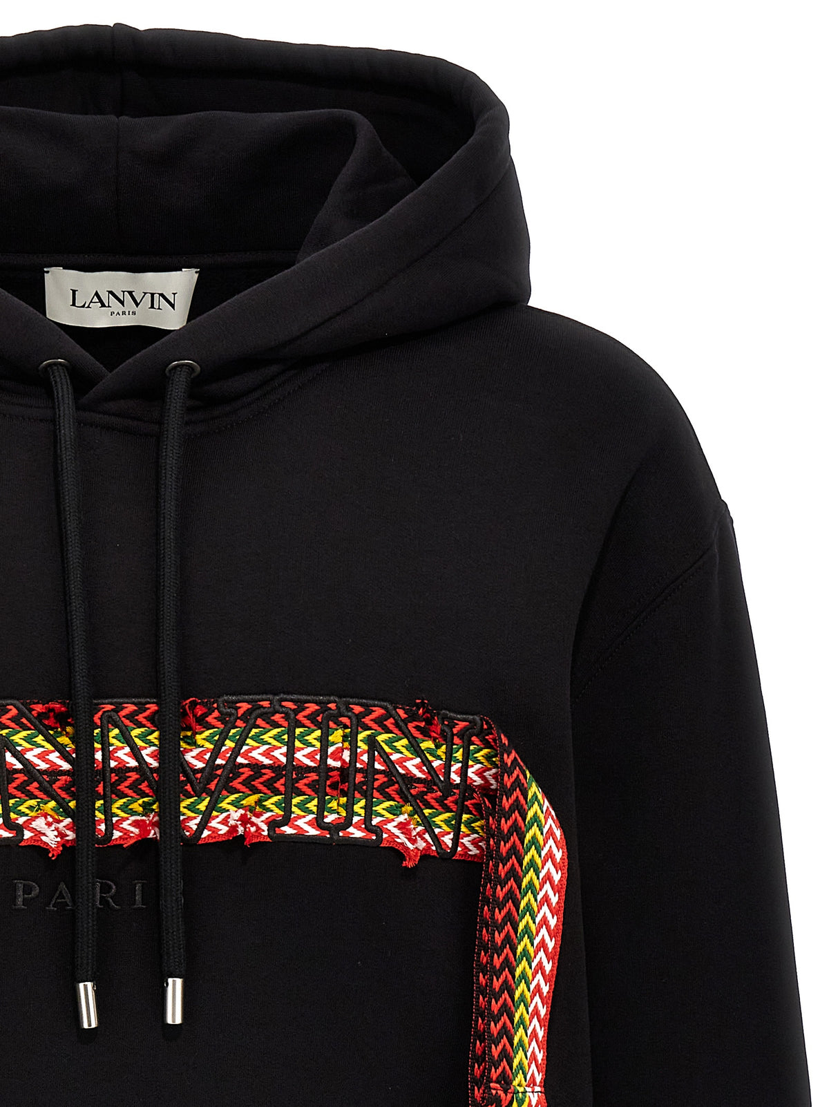 Sweat-shirt noir en coton Lanvin