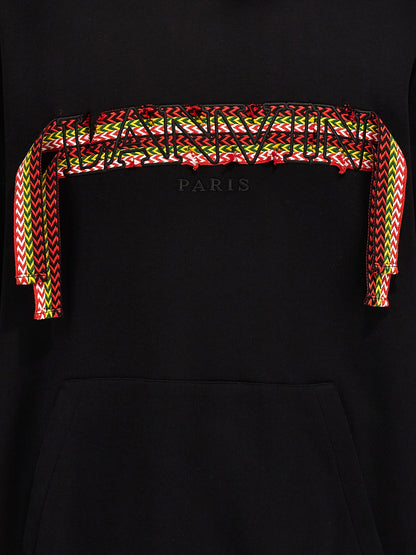 Sweat-shirt noir en coton Lanvin