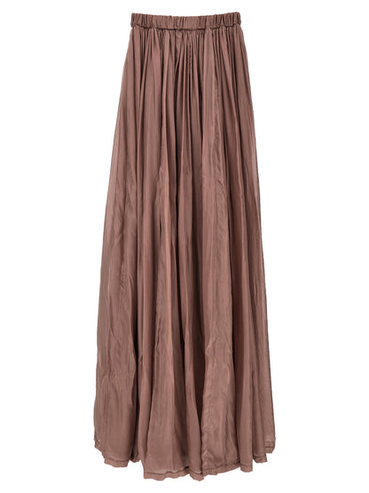 Abito lungo in seta multicolore Rick Owens