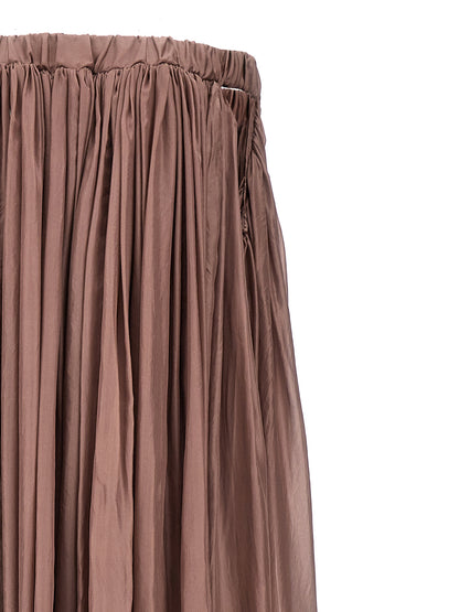 Abito lungo in seta multicolore Rick Owens