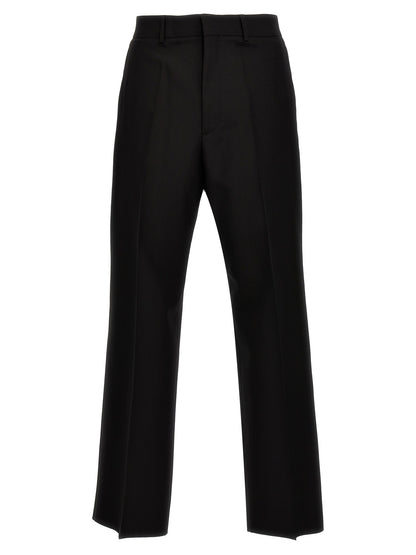 Pantaloni eleganti in lana vergine nera Valentino Garavani