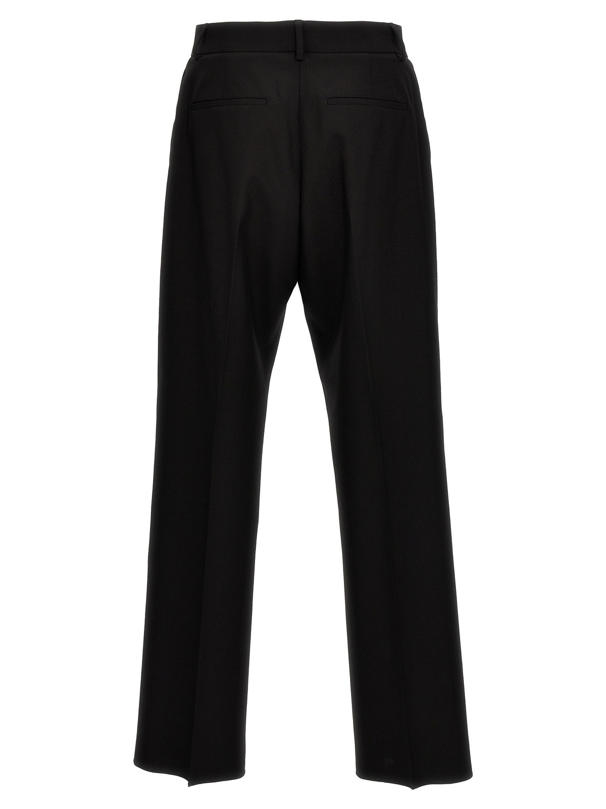 Pantaloni eleganti in lana vergine nera Valentino Garavani