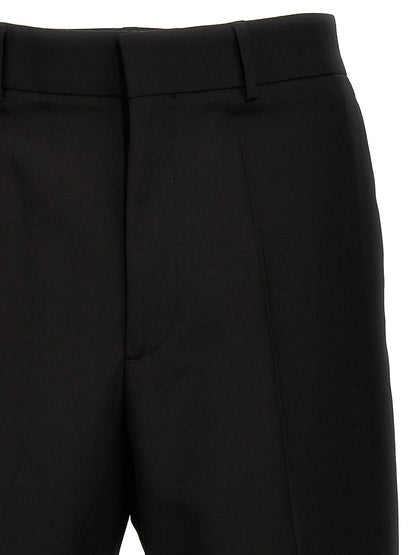 Pantaloni eleganti in lana vergine nera Valentino Garavani