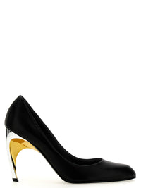 Décolleté con tacco alto Alexander McQueen in pelle di agnello nera