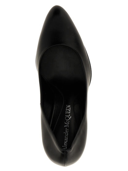 Décolleté con tacco alto Alexander McQueen in pelle di agnello nera