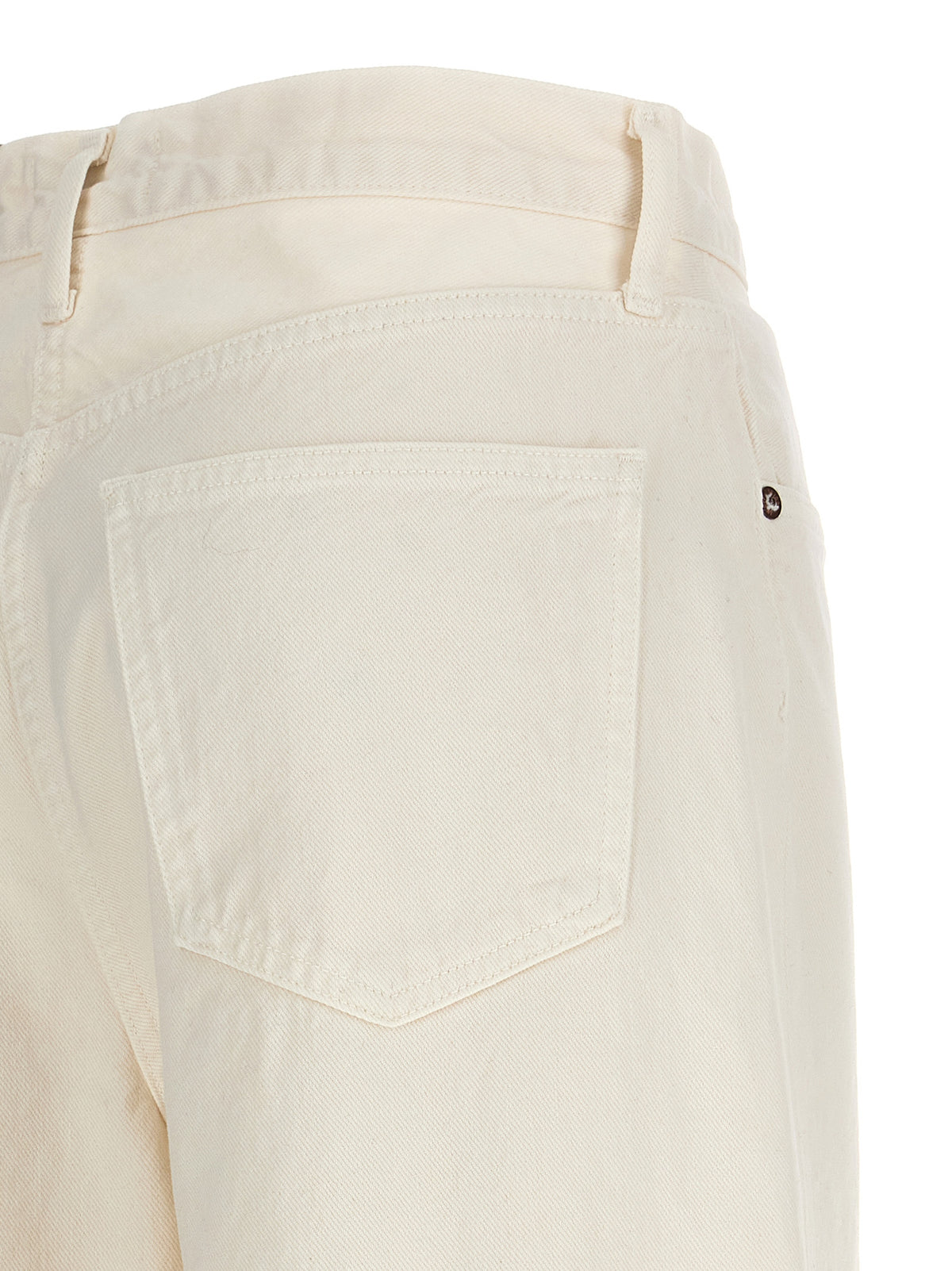Jeans Agolde a vita alta in cotone bianco