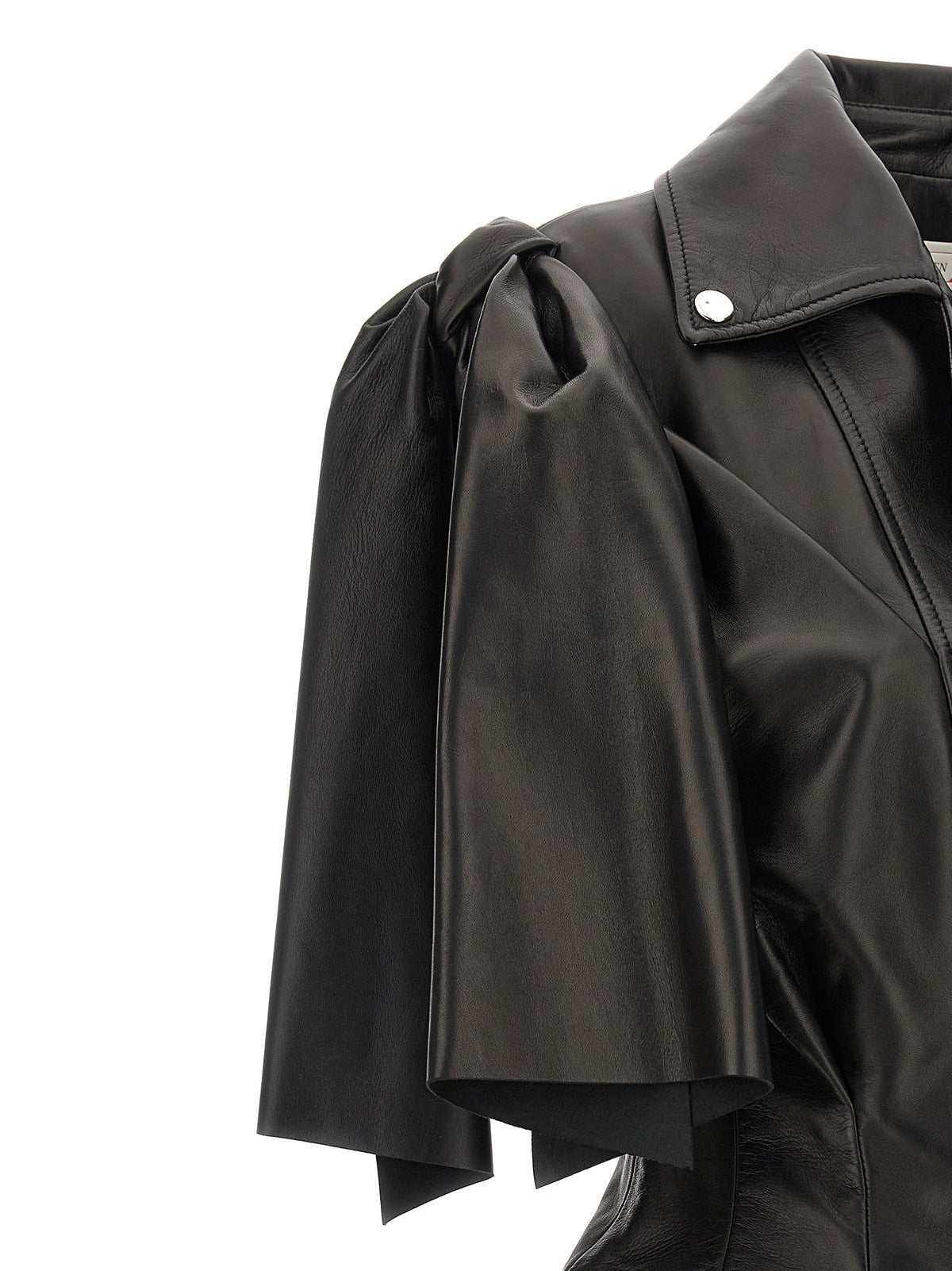 Alexander McQueen svart ärmlös jacka i lammäder