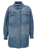 Palm Angels Blauw Katoenen Denim Jack