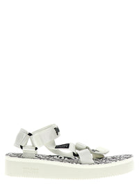 Sandales plates bicolores en polyester Palm Angels
