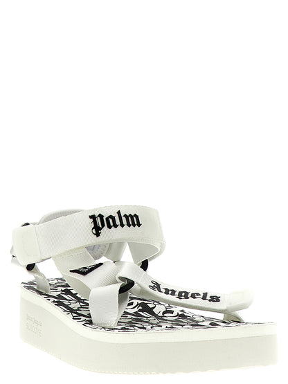 Sandales plates bicolores en polyester Palm Angels