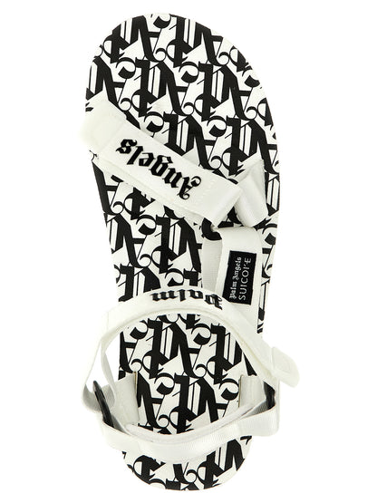 Sandales plates bicolores en polyester Palm Angels