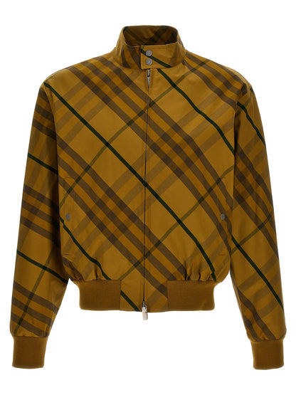 Blouson aviateur bicolore en coton Burberry