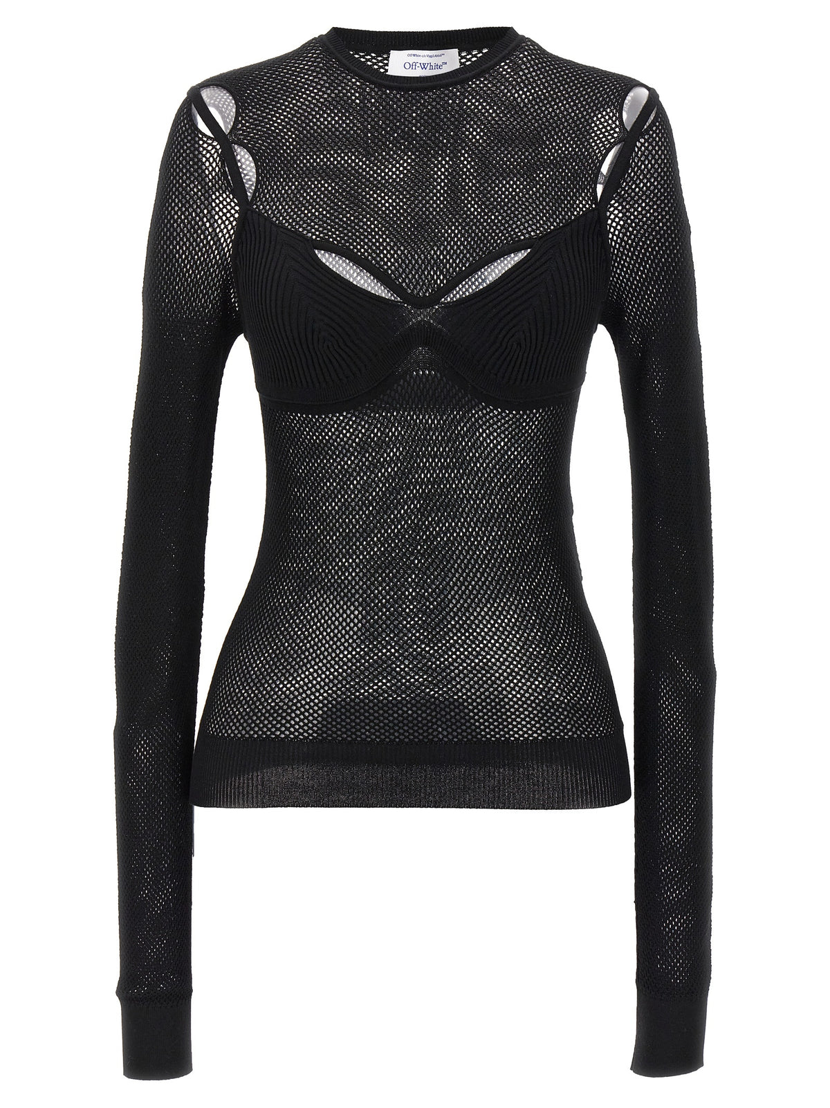 Canotte nere in viscosa Off-White