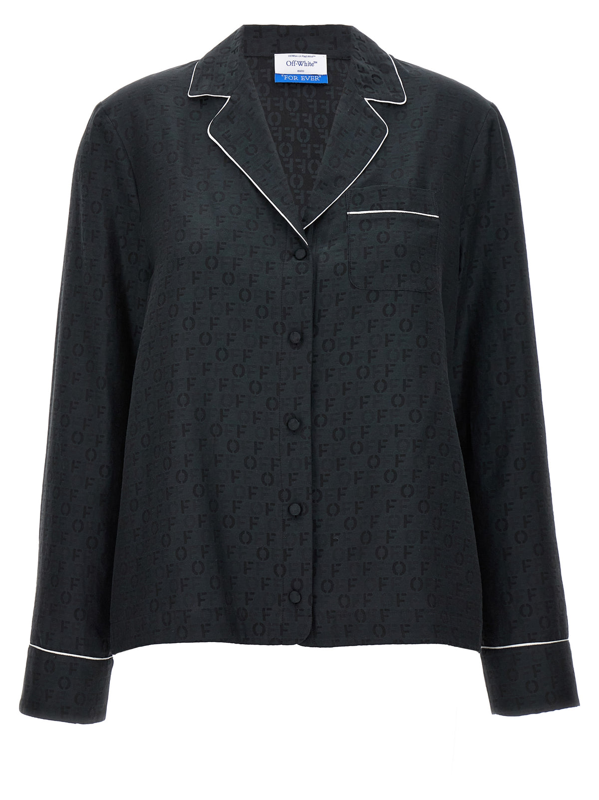 Chemisier en soie noire Off-White