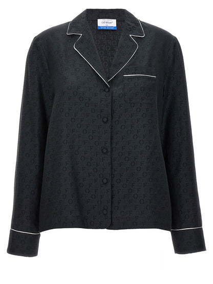 Chemisier en soie noire Off-White
