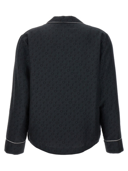 Chemisier en soie noire Off-White