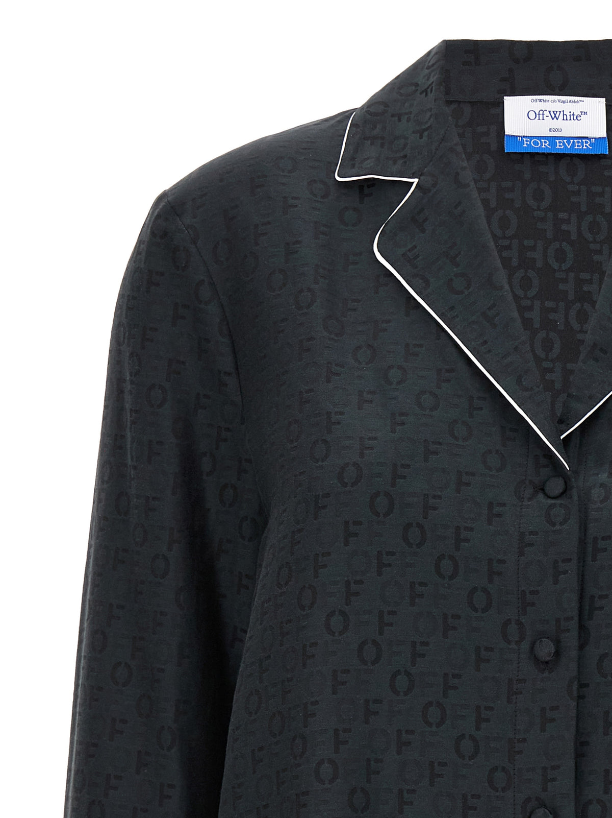Chemisier en soie noire Off-White