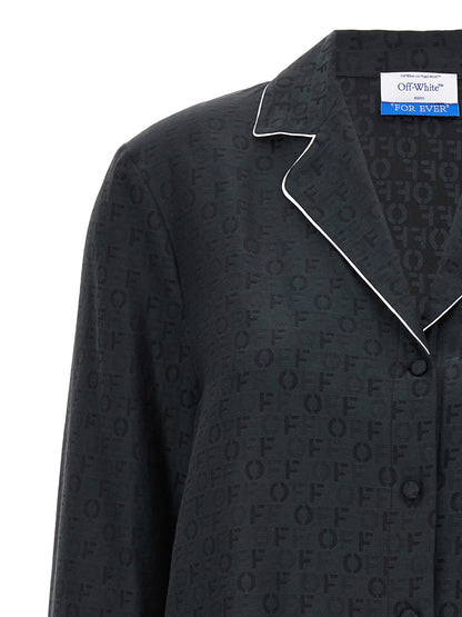 Chemisier en soie noire Off-White