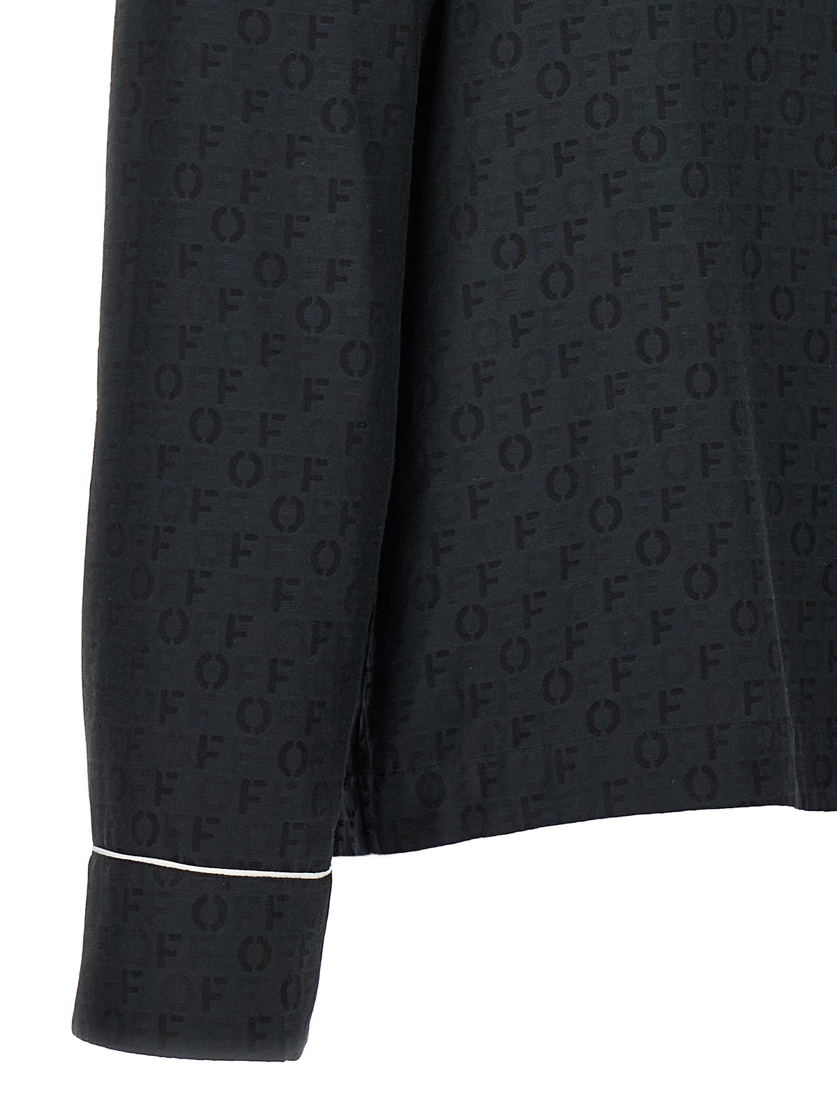 Camicetta in seta nera Off-White
