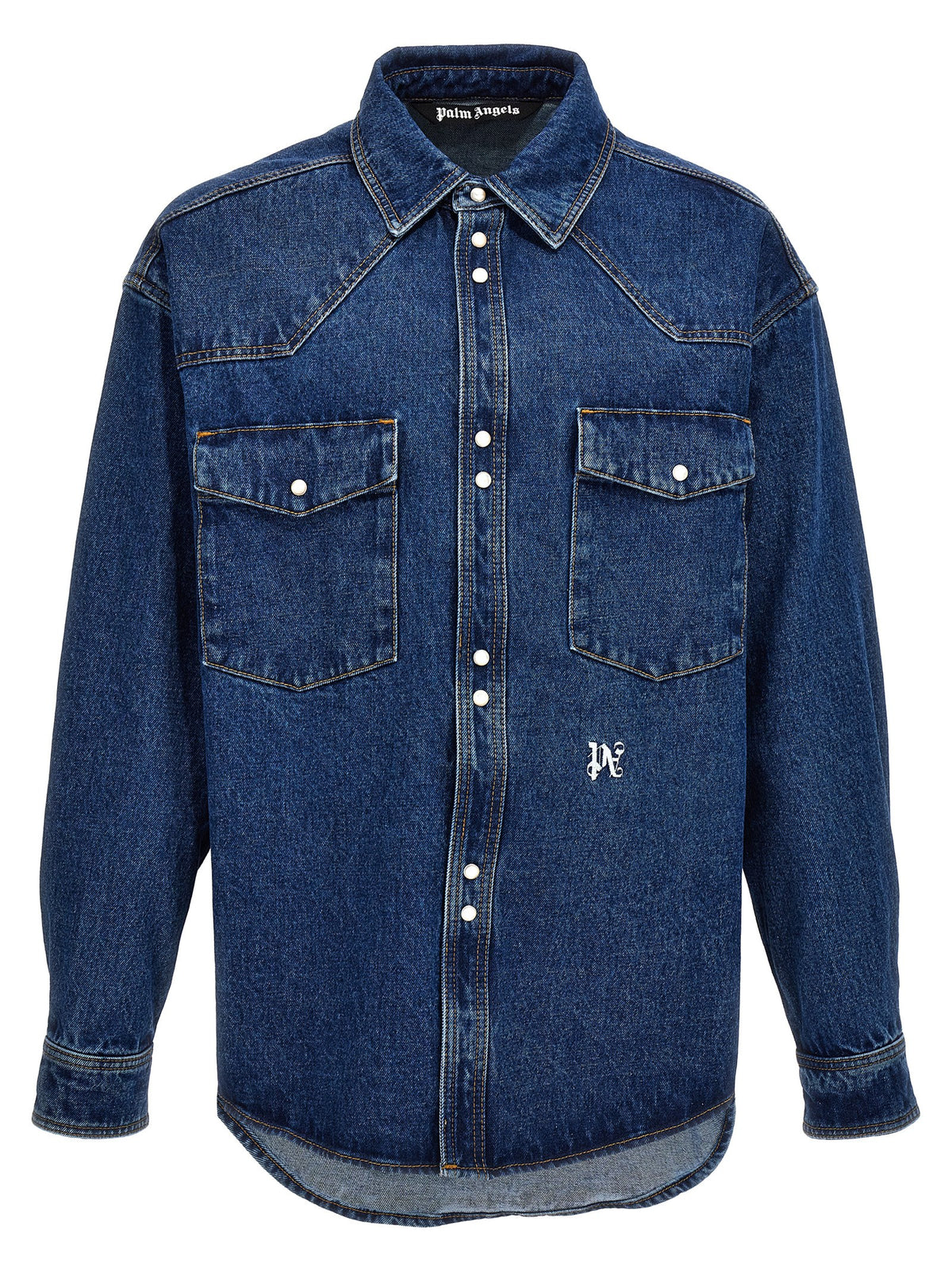 Blouson en jean bleu polyester Palm Angels