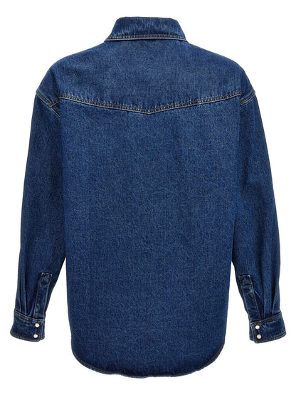 Blouson en jean bleu polyester Palm Angels