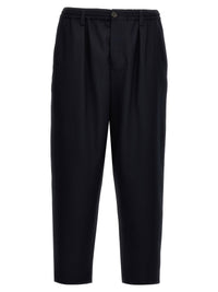 Pantaloni corti in lana vergine blu Marni
