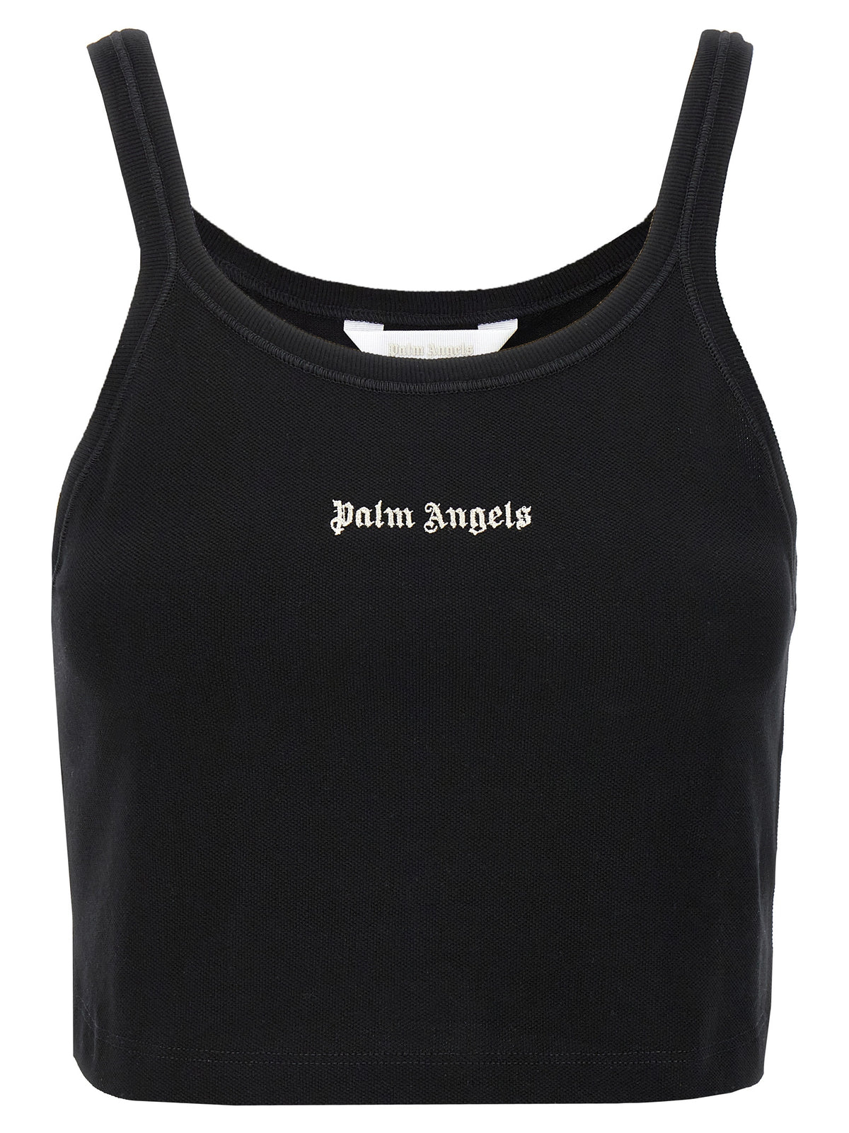 Reggiseno sportivo bicolore in cotone Palm Angels
