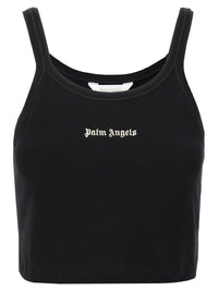 Reggiseno sportivo bicolore in cotone Palm Angels