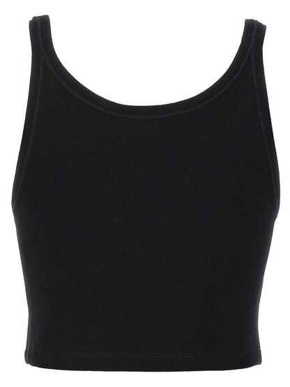 Reggiseno sportivo bicolore in cotone Palm Angels
