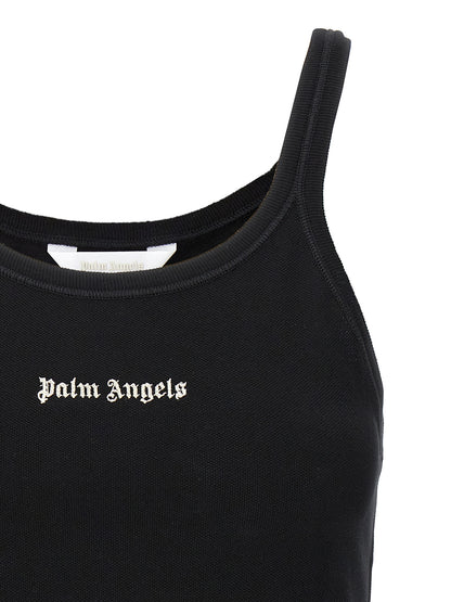 Reggiseno sportivo bicolore in cotone Palm Angels