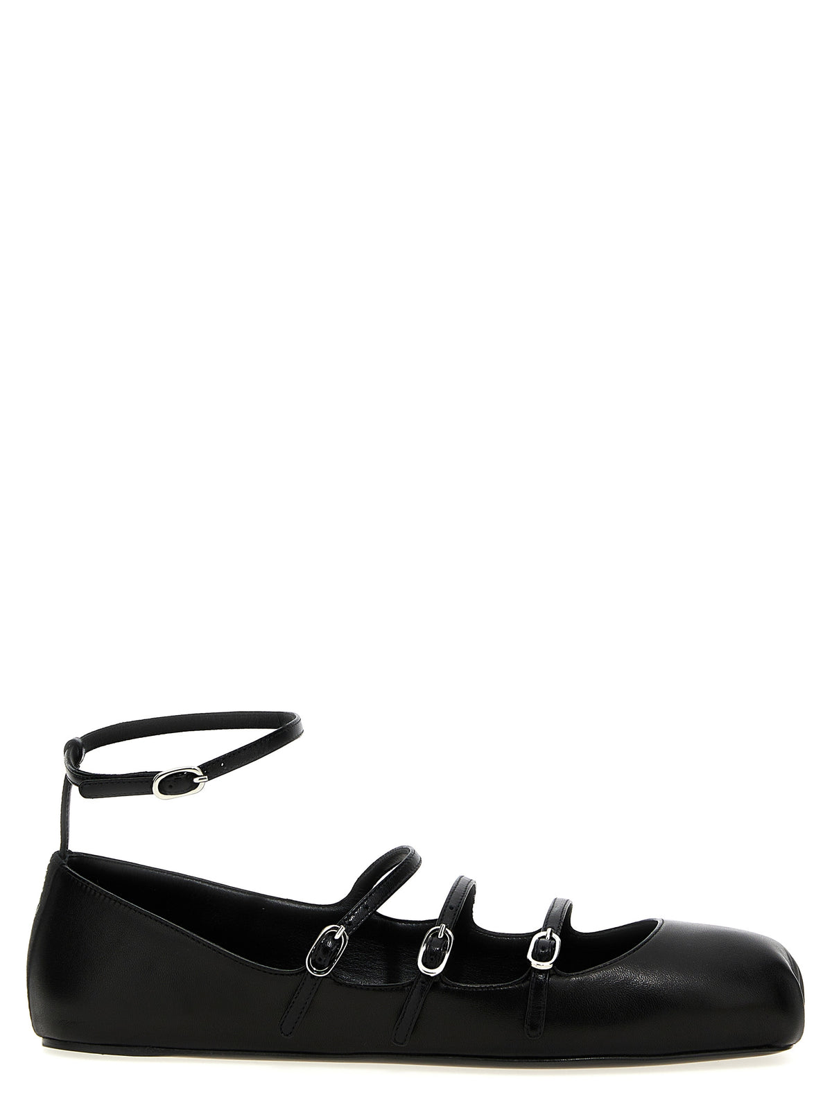Alexander McQueen Zwarte Kalfsleren Ballerina's