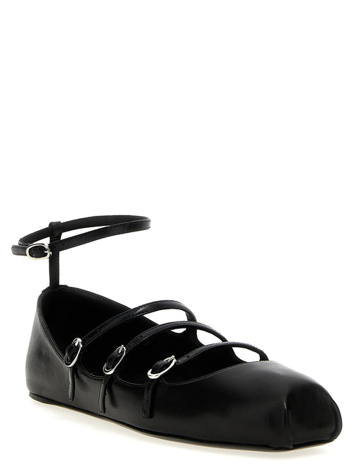 Bailarinas Alexander McQueen de piel de becerro negra