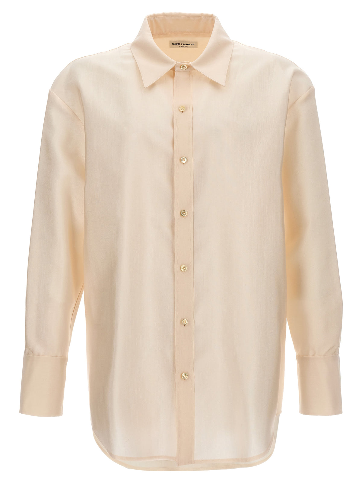 Camicia in acetato beige Saint Laurent